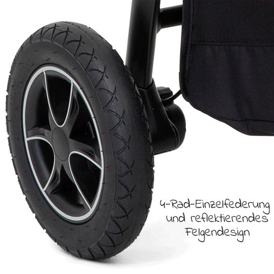 joie 4in1 Kombi-Kinderwagen-Set Versatrax bis 22 kg belastbar - umsetzbare Sitzeinheit, Babywanne Ramble XL, Babyschale i-Snug 2, Adapter, Isofix-Basis & Zubehör Paket - Lagoon