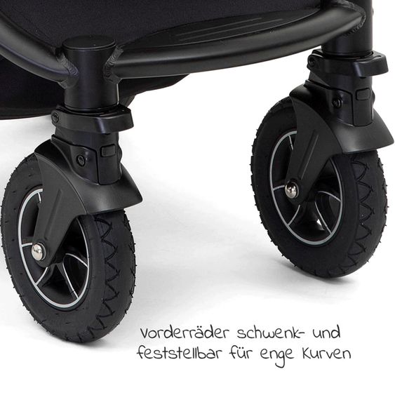joie 4in1 Kombi-Kinderwagen-Set Versatrax bis 22 kg belastbar - umsetzbare Sitzeinheit, Babywanne Ramble XL, Babyschale i-Snug 2, Adapter, Isofix-Basis & Zubehör Paket - Lagoon