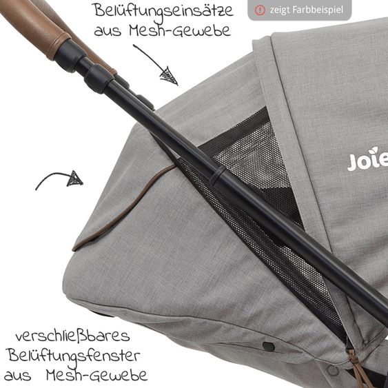 joie 4in1 Kombi-Kinderwagen-Set Versatrax bis 22 kg belastbar - umsetzbare Sitzeinheit, Babywanne Ramble XL, Babyschale i-Snug 2, Adapter, Isofix-Basis & Zubehör Paket - Laurel