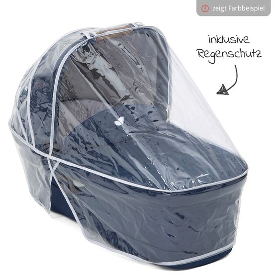 joie 4in1 Kombi-Kinderwagen-Set Versatrax bis 22 kg belastbar - umsetzbare Sitzeinheit, Babywanne Ramble XL, Babyschale i-Snug 2, Adapter, Isofix-Basis & Zubehör Paket - Pebble