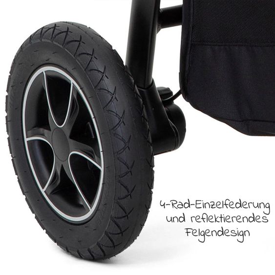 joie 4in1 Kombi-Kinderwagen-Set Versatrax bis 22 kg belastbar - umsetzbare Sitzeinheit, Babywanne Ramble XL, Babyschale i-Snug 2, Adapter, Isofix-Basis & Zubehör Paket - Pebble