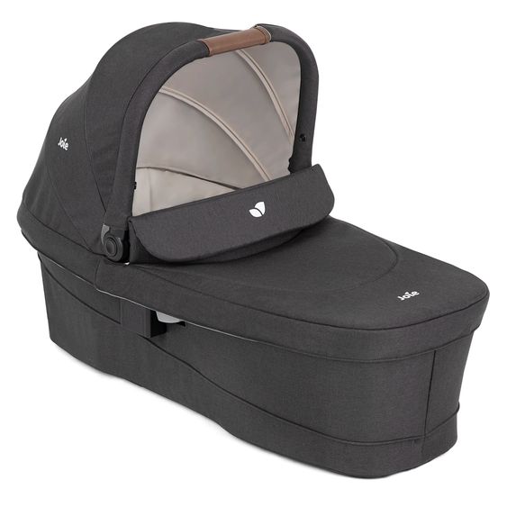 joie 4in1 Kombi-Kinderwagen-Set Versatrax bis 22 kg belastbar - umsetzbare Sitzeinheit, Babywanne Ramble XL, Babyschale i-Snug 2, Adapter, Isofix-Basis & Zubehör Paket - Shale