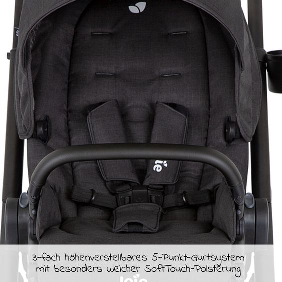 joie 4in1 Kombi-Kinderwagen-Set Versatrax bis 22 kg belastbar - umsetzbare Sitzeinheit, Babywanne Ramble XL, Babyschale i-Snug 2, Adapter, Isofix-Basis & Zubehör Paket - Shale