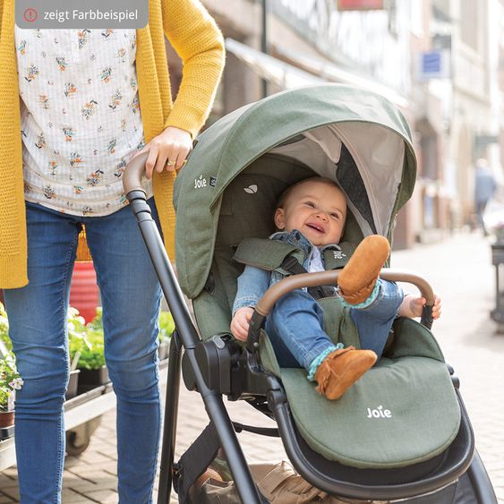 joie 4in1 Kombi-Kinderwagen-Set Versatrax bis 22 kg belastbar - umsetzbare Sitzeinheit, Babywanne Ramble XL, Babyschale i-Snug 2, Adapter, Isofix-Basis & Zubehör Paket - Shale