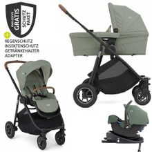 Set passeggino 4in1 Versatrax Combi con navicella, navicella, base Isofix, adattatore e pacchetto accessori XXL - Laurel