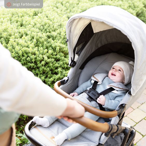 Joie Signature 4in1 Kombi-Kinderwagen-Set Vinca bis 22 kg belastbar mit Kinderwagenkette, Greifling, Schmusetuch, Spieluhr - Teleskopschieber, Sitzeinheit, Babyschale i-Jemini, Babywanne Ramble XL, Adapter & Zubehörpaket - Signature - Pine