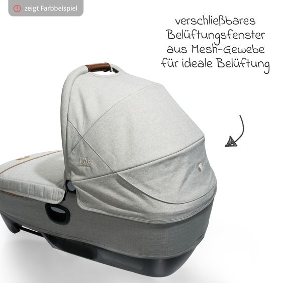 Joie Signature Car carrycot Calmi R129 can be used in the car and on the Vinca, Aeria, Finiti baby carriages incl. rain cover - Signature - Carbon