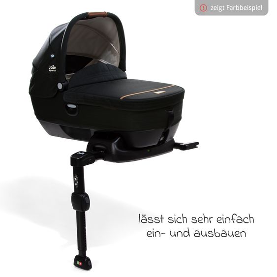 Joie Signature Auto-Babywanne Calmi R129 im Auto und auf den Kinderwagen Vinca, Aeria, Finiti verwendbar inkl. Regenschutz - Signature - Eclipse