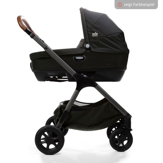 Joie Signature Auto-Babywanne Calmi R129 im Auto und auf den Kinderwagen Vinca, Aeria, Finiti verwendbar inkl. Regenschutz - Signature - Eclipse