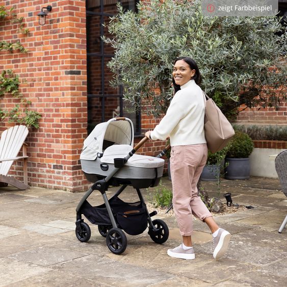 Joie Signature Auto-Babywanne Calmi R129 im Auto und auf den Kinderwagen Vinca, Aeria, Finiti verwendbar inkl. Regenschutz - Signature - Eclipse