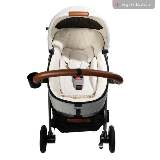 Joie Signature Auto-Babywanne Calmi R129 im Auto und auf den Kinderwagen Vinca, Aeria, Finiti verwendbar inkl. Regenschutz - Signature - Eclipse