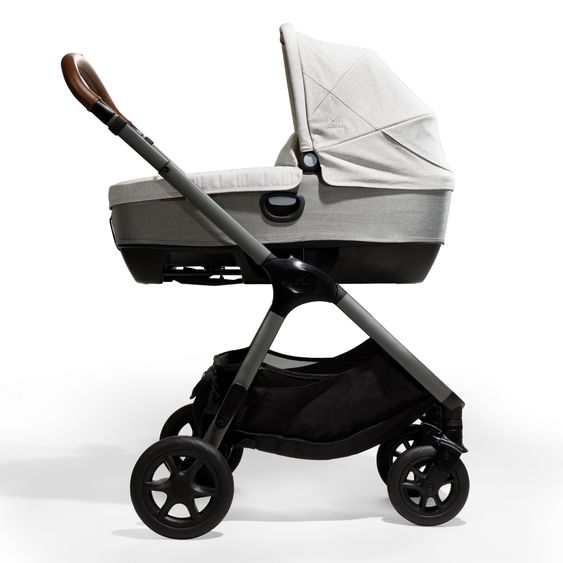 Joie Signature Auto-Babywanne Calmi R129 im Auto und auf den Kinderwagen Vinca, Aeria, Finiti verwendbar inkl. Regenschutz - Signature - Oyster