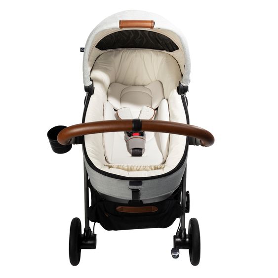 Joie Signature Auto-Babywanne Calmi R129 im Auto und auf den Kinderwagen Vinca, Aeria, Finiti verwendbar inkl. Regenschutz - Signature - Oyster