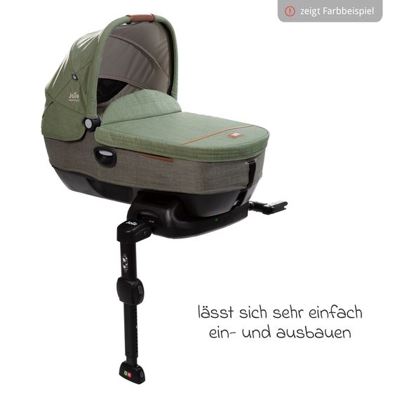 Joie Signature Auto-Babywanne Calmi R129 im Auto und auf den Kinderwagen Vinca, Aeria, Finiti verwendbar inkl. Regenschutz - Signature - Pine