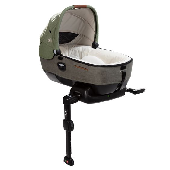Joie Signature Auto-Babywanne Calmi R129 im Auto und auf den Kinderwagen Vinca, Aeria, Finiti verwendbar inkl. Regenschutz - Signature - Pine