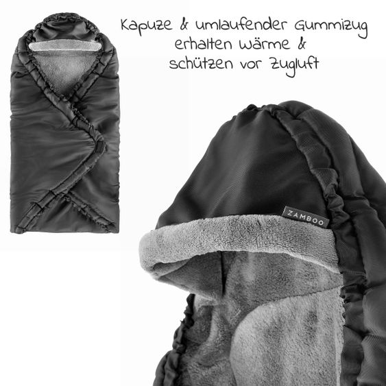 joie Babyschale Gemm Gr. 0+ - ab Geburt-15 Monate (ab Geburt-13kg) inkl. Sitzverkleinerer, Einschlagdecke & Schnullerbox - Shale