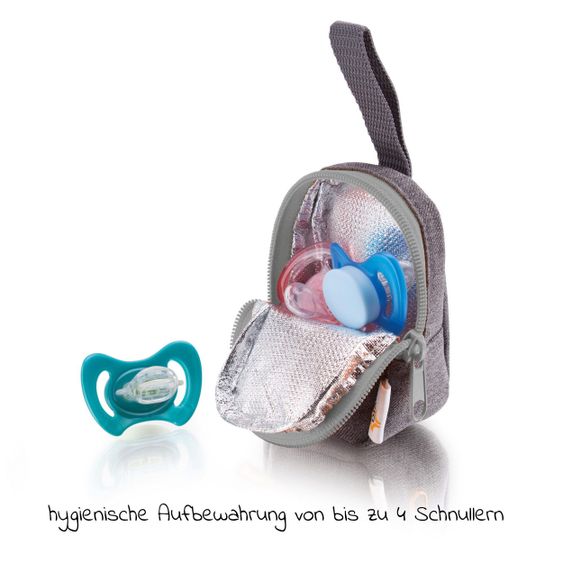 joie Babyschale Gemm Gr. 0+ - ab Geburt-15 Monate (ab Geburt-13kg) inkl. Sitzverkleinerer, Einschlagdecke & Schnullerbox - Shale