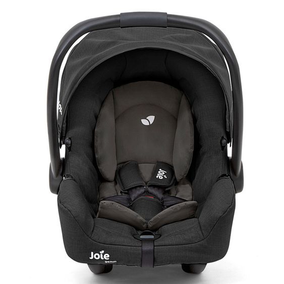 joie Babyschale Gemm Gr. 0+ - ab Geburt-15 Monate (ab Geburt-13kg) inkl. Sitzverkleinerer, Einschlagdecke & Schnullerbox - Shale