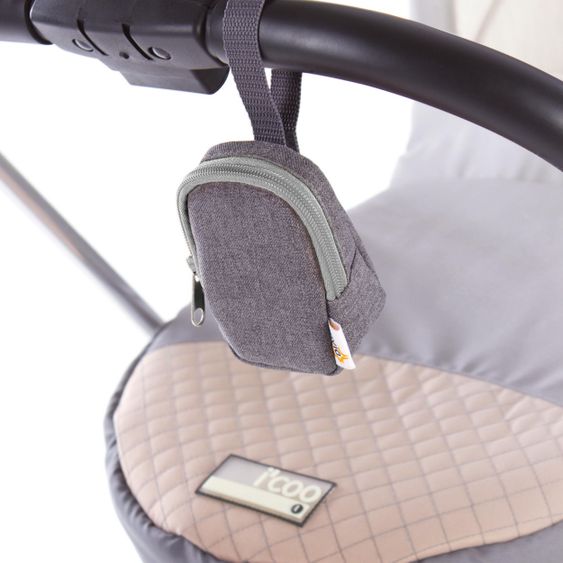 joie Babyschale Gemm Gr. 0+ - ab Geburt-15 Monate (ab Geburt-13kg) inkl. Sitzverkleinerer, Fußsack & Schnullerbox - Shale