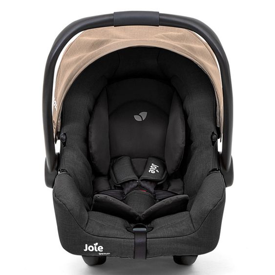 joie Babyschale Gemm Gruppe 0+ - ab Geburt bis 15 Monate (ab Geburt-13 kg) inkl. Sitzverkleinerer & Sonnenverdeck - Mushroom