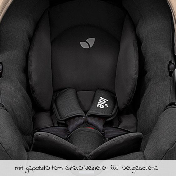 joie Babyschale Gemm Gruppe 0+ - ab Geburt bis 15 Monate (ab Geburt-13 kg) inkl. Sitzverkleinerer & Sonnenverdeck - Mushroom