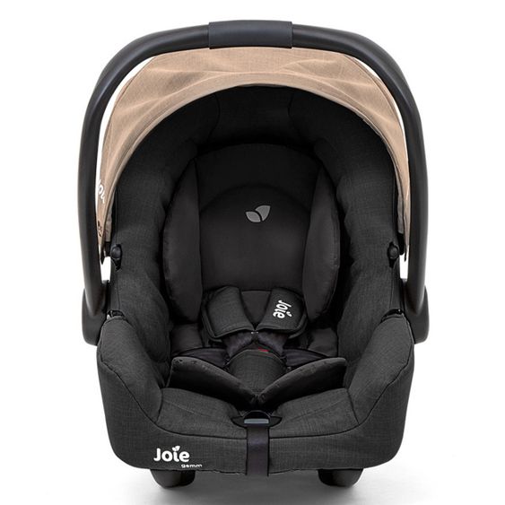 joie Babyschale Gemm Gruppe 0+ - ab Geburt bis 15 Monate (ab Geburt - 13 kg) inkl. Sitzverkleinerer & Zubehörpaket - Mushroom