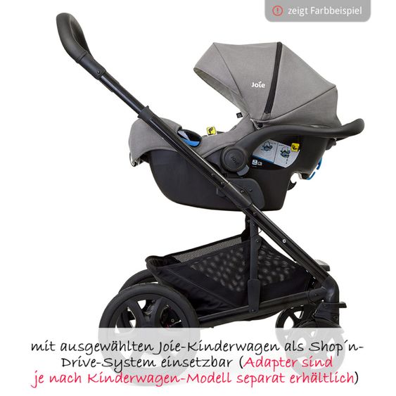 joie Babyschale i-Gemm 2 i-Size ab Geburt - 13 kg (70 cm - 85 cm) & Zubehörpaket - Pavement