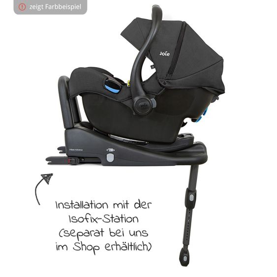 joie Babyschale i-Gemm 2 i-Size ab Geburt - 13 kg (70 cm - 85 cm) & Zubehörpaket - Pavement