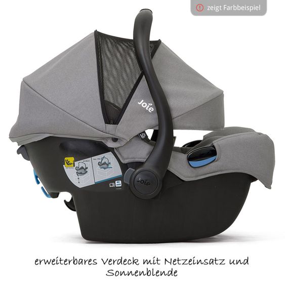 joie Babyschale i-Gemm 2 i-Size ab Geburt - 13 kg (70 cm - 85 cm) & Zubehörpaket - Pavement