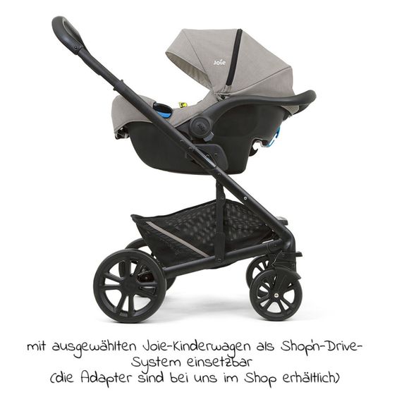 joie Babyschale i-Gemm 2 i-Size ab Geburt - 13 kg (40 cm - 85 cm) & Zubehörpaket - Pebble