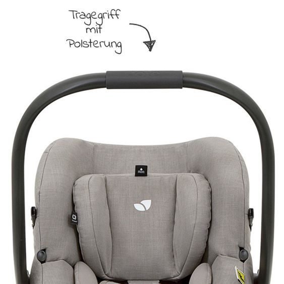 joie Babyschale i-Gemm 2 i-Size ab Geburt - 13 kg (40 cm - 85 cm) & Zubehörpaket - Pebble
