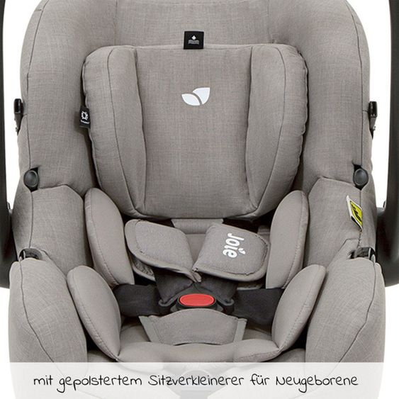 joie Babyschale i-Gemm 2 i-Size ab Geburt - 13 kg (40 cm - 85 cm) & Zubehörpaket - Pebble