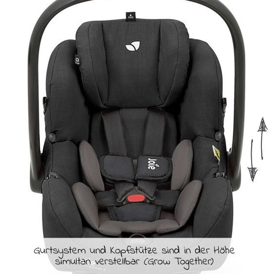 joie Seggiolino auto i-Gemm 2 i-Size dalla nascita - 13 kg (70 cm - 85 cm) & pacchetto accessori - Shale