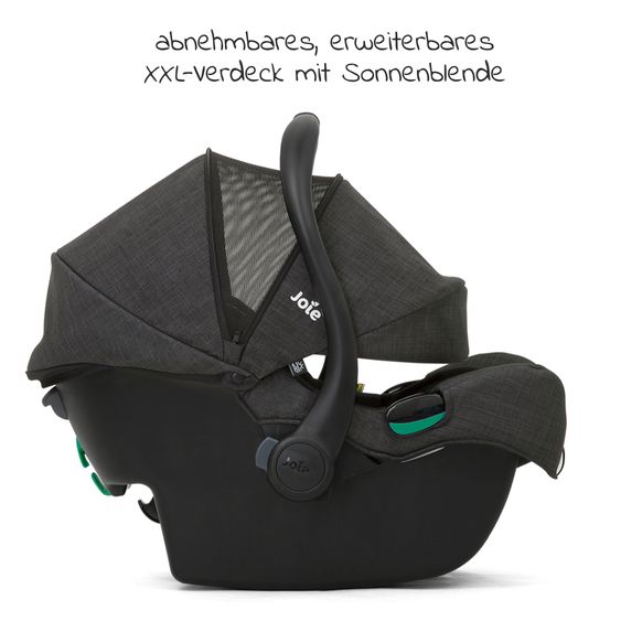 joie Babyschale i-Gemm 3 i-Size ab Geburt- 13 kg (40 cm -85 cm) inkl. Sitzverkleinerer - Pavement