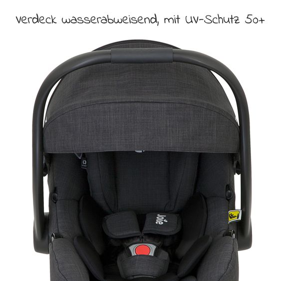 joie Babyschale i-Gemm 3 i-Size ab Geburt- 13 kg (40 cm -85 cm) inkl. Sitzverkleinerer - Pavement