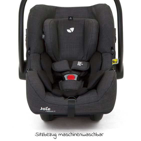 joie Babyschale i-Gemm 3 i-Size ab Geburt- 13 kg (40 cm -85 cm) inkl. Sitzverkleinerer - Pavement