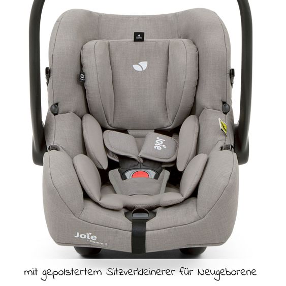 joie Babyschale i-Gemm 3 i-Size ab Geburt-13 kg (40 cm-85 cm) inkl. Sitzverkleinerer - Pebble