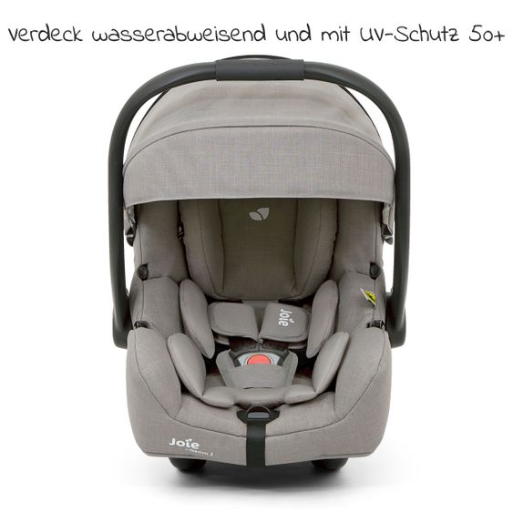 joie Babyschale i-Gemm 3 i-Size ab Geburt-13 kg (40 cm-85 cm) inkl. Sitzverkleinerer - Pebble