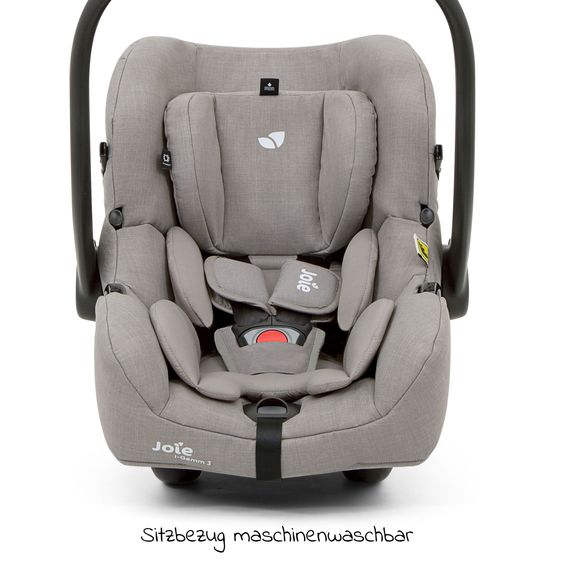 joie Babyschale i-Gemm 3 i-Size ab Geburt-13 kg (40 cm-85 cm) inkl. Sitzverkleinerer - Pebble
