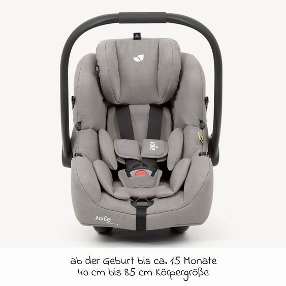 joie Infant car seat i-Gemm 3 i-Size from birth - 13 kg (40 cm - 85 cm) incl. seat reducer - Quartz