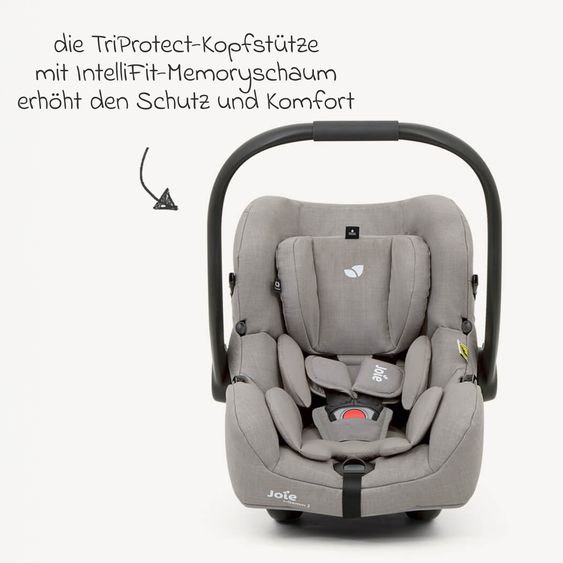 joie Infant car seat i-Gemm 3 i-Size from birth - 13 kg (40 cm - 85 cm) incl. seat reducer - Quartz