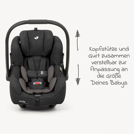 joie Infant car seat i-Gemm 3 i-Size from birth - 13 kg (40 cm - 85 cm) incl. seat reducer - Raven