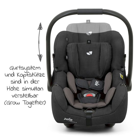 joie Baby car seat i-Gemm 3 i-Size from birth-13 kg (40 cm-85 cm) incl. seat reducer - Shale