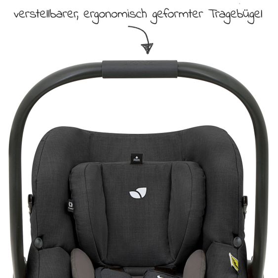 joie Baby car seat i-Gemm 3 i-Size from birth-13 kg (40 cm-85 cm) incl. seat reducer - Shale