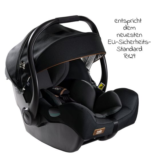 Joie Signature Babyschale i-Jemini i-Size ab Geburt - 13 kg (40 cm - 85 cm) inkl. Sitzverkleinerer & Sonnenverdeck - Signature - Eclipse