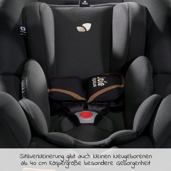 Joie Signature Babyschale i-Jemini i-Size ab Geburt - 13 kg (40 cm - 85 cm) inkl. Sitzverkleinerer & Sonnenverdeck - Signature - Eclipse