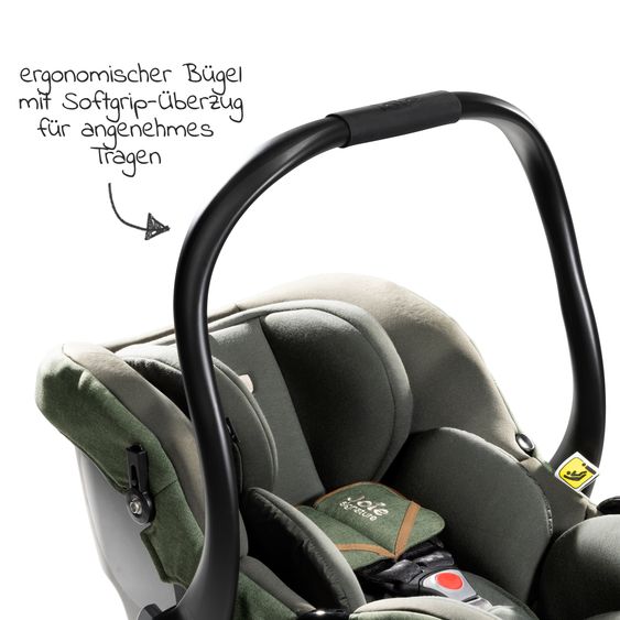 Joie Signature Babyschale i-Jemini i-Size ab Geburt - 13 kg (40 cm - 85 cm) inkl. Sitzverkleinerer & Sonnenverdeck - Signature - Pine