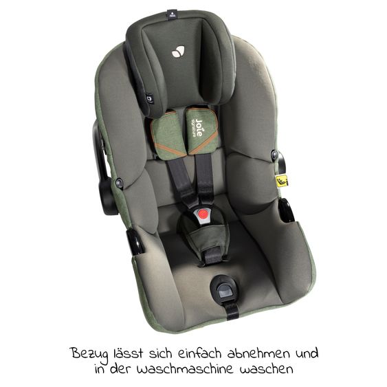 Joie Signature Babyschale i-Jemini i-Size ab Geburt - 13 kg (40 cm - 85 cm) inkl. Sitzverkleinerer & Sonnenverdeck - Signature - Pine