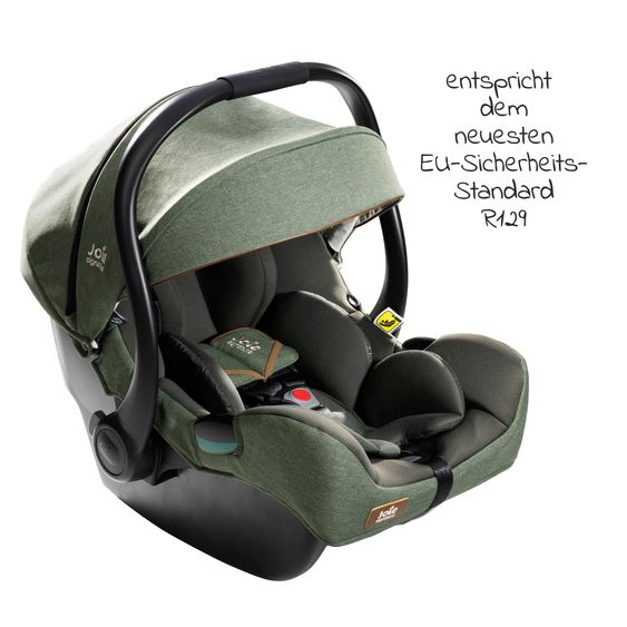 Joie Signature Babyschale i-Jemini i-Size ab Geburt - 13 kg (40 cm - 85 cm) inkl. Sitzverkleinerer & Sonnenverdeck - Signature - Pine