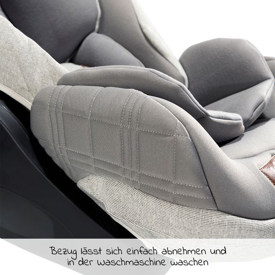 Joie Signature Babyschale i-Level Recline i-Size ab Geburt - 13 kg (40 cn - 85 cm) Neigungswinkel 157°, Sitzverkleinerer & Sonnenverdeck - Signature - Oyster